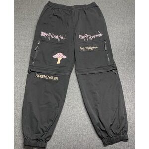Brain Dead Mushroom Utility Black Pants Pockets 100% COTTON Size XL (32x30)